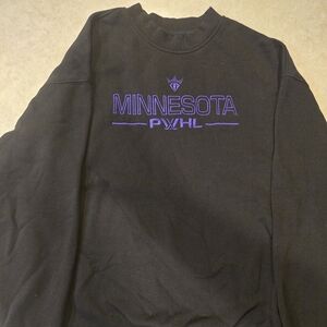 Minnesota Frost PWHL Black and Purple Sweatshirt Size Small